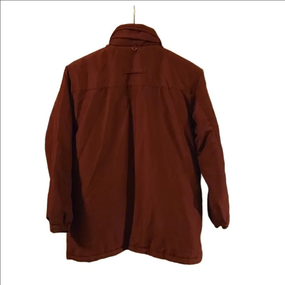 Tudor Court Warm Winter Filled Jacket Burgundy 4-pocket Snap Zip Women size M - Picture 6 of 14